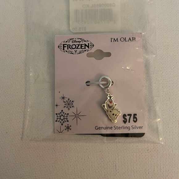 Disney Frozen Olaf Sterling Silver Charm NWT - Picture 2 of 5